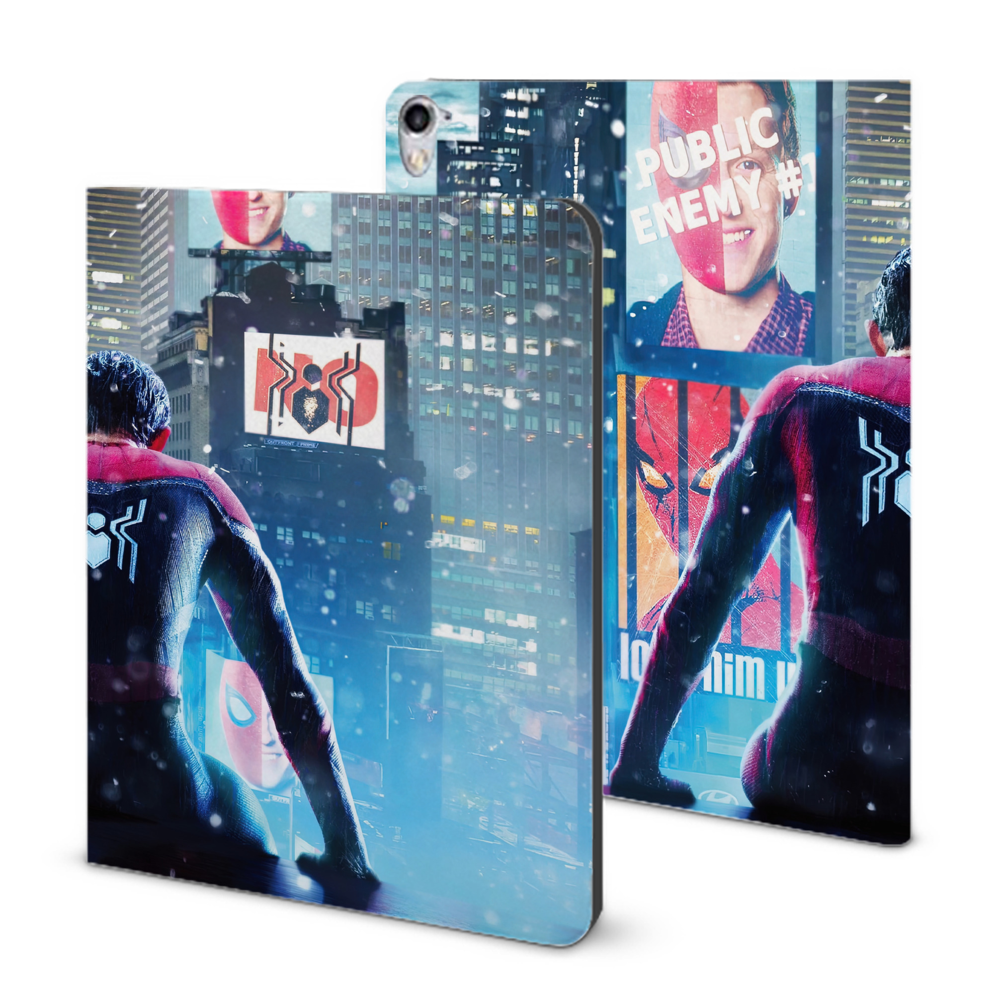 （画像用） Spider Man スパイダーマン IPad ケース ブック型 PUレザー TPU 耐衝撃 軽量 薄型 ペン収納なし 全面保護 IPad 各モデル対応